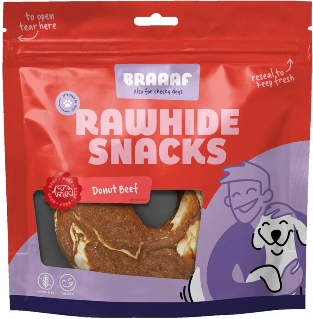 Braaaf Hondensnack Donut Rund & Vis 10-12 cm