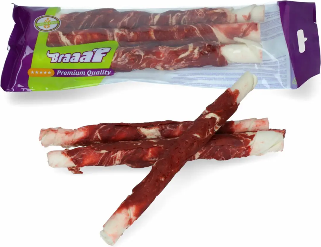 Braaaf HondensnackTwister Vlees - Vis - 10x 180g - afbeelding 6 van 6