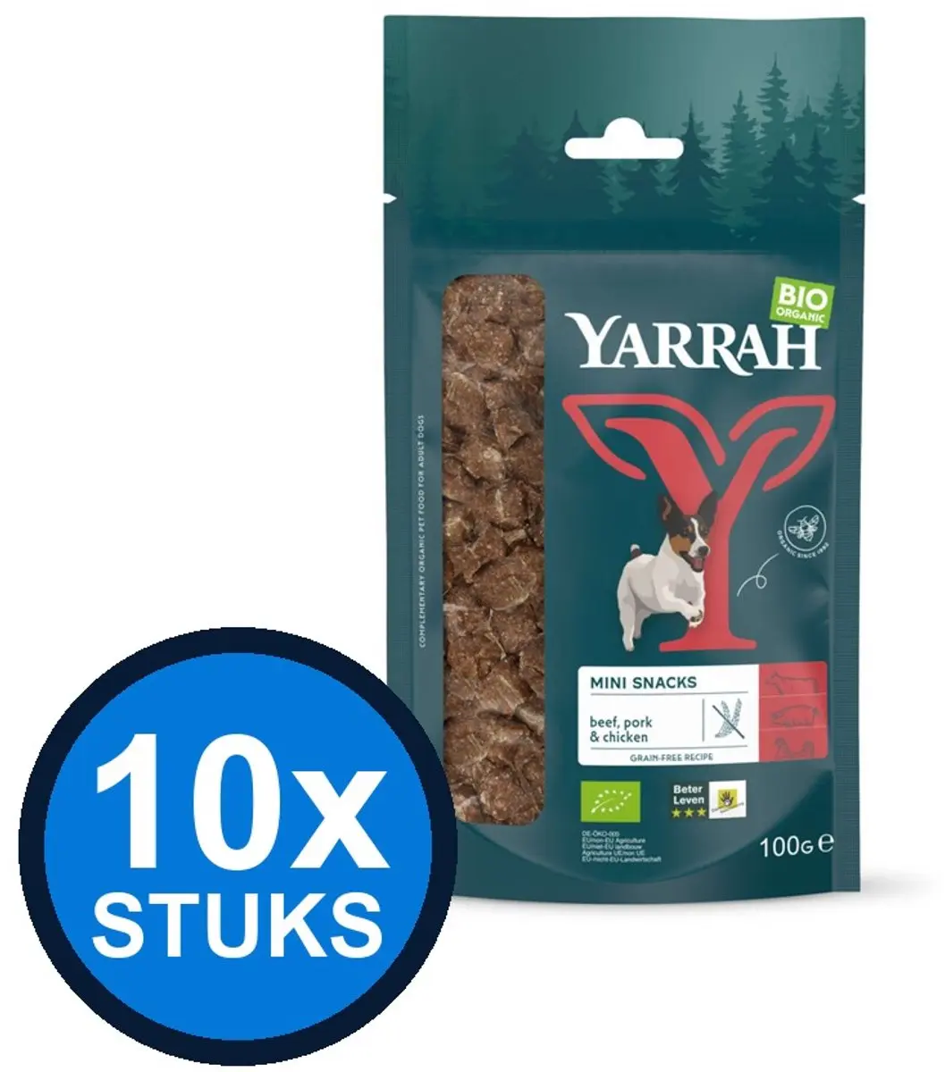 10x Yarrah dog bio mini bites 100gr
