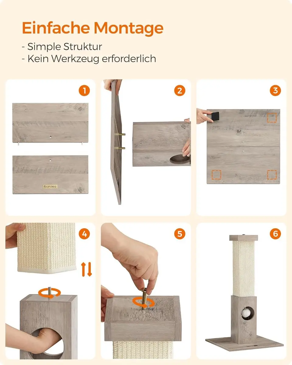 Feandrea Krabpaal PCA021G01 73 cm - Grijs - afbeelding 3 van 6