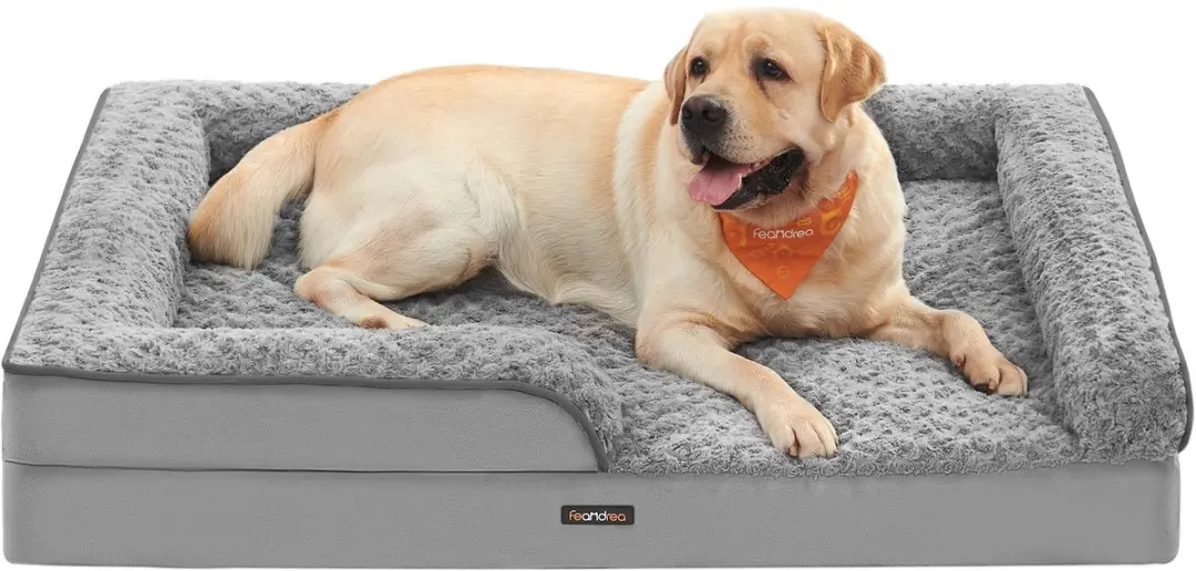 Feandrea orthopedisch hondenbed voor grote honden, waterdichte hondensofa met af