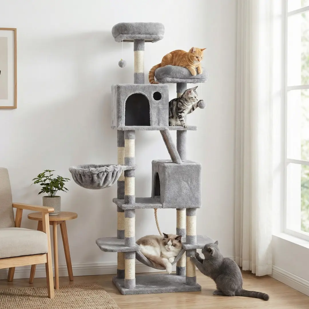 Feandrea Mauzi Kattenboom - 168cm - Lichtgrijs - afbeelding 6 van 6