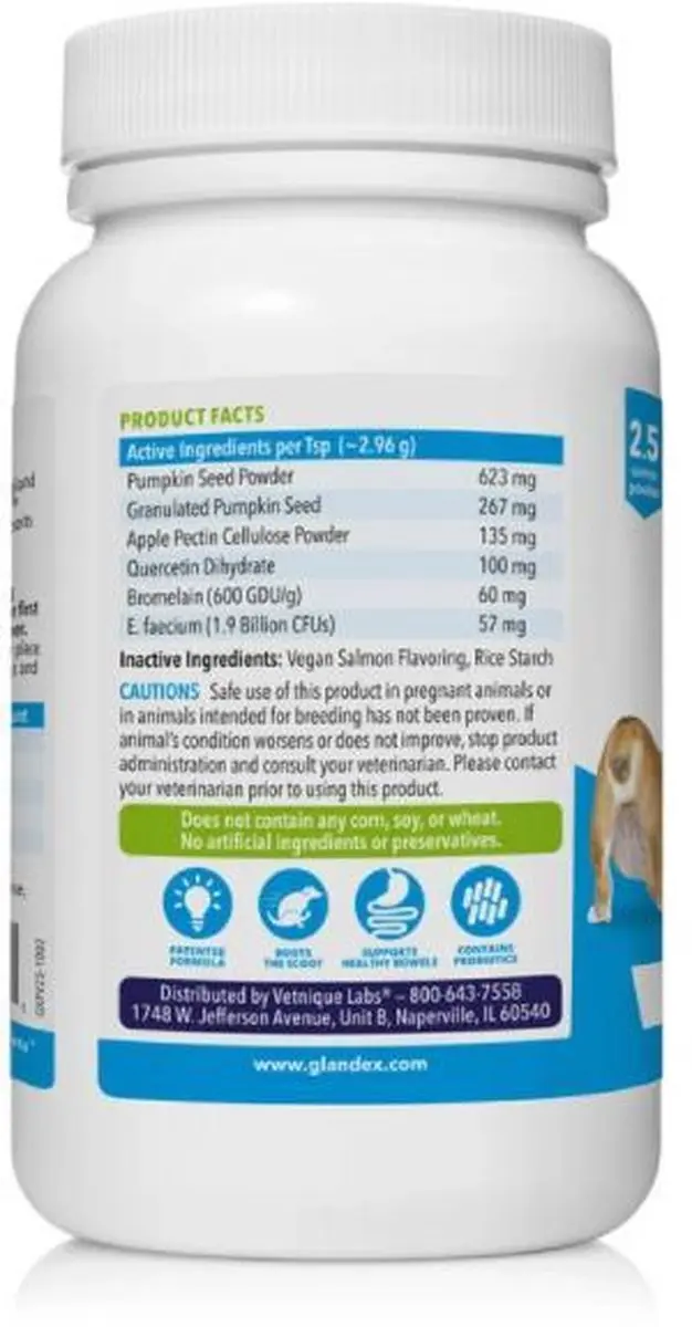 Glandex Zalm Poeder 114g - Honden - afbeelding 2 van 3