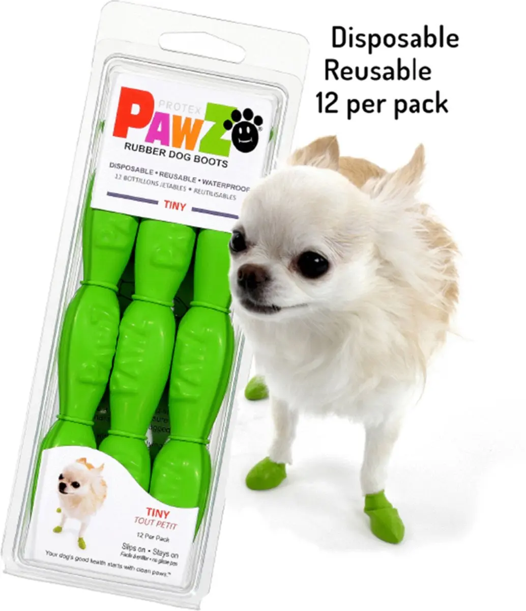 Pawz Rubber Dog Boots Hondenschoenen - Groen - 3XS - afbeelding 3 van 6