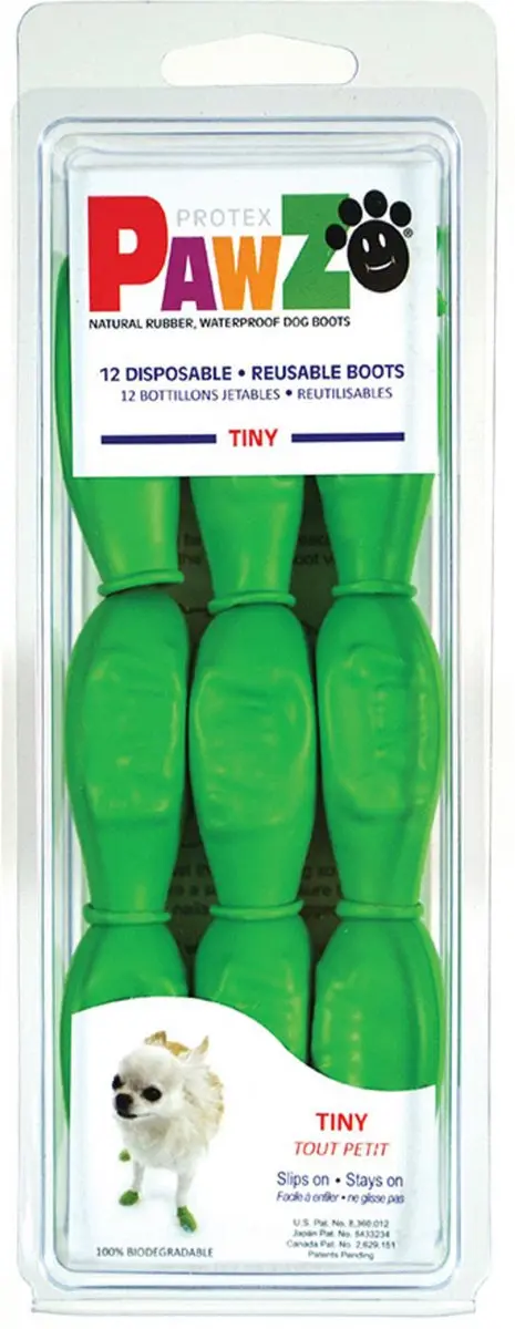 Pawz Rubber Dog Boots Hondenschoenen - Groen - 3XS - afbeelding 6 van 6
