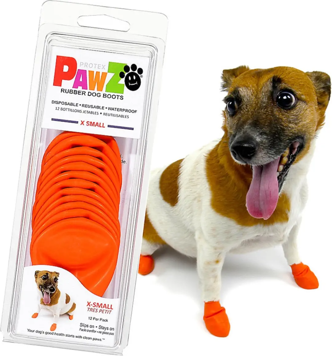 Pawz Rubber Hondenschoenen - XS - Oranje - afbeelding 3 van 6