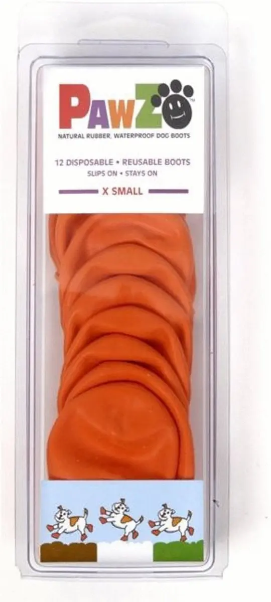 Pawz Rubber Hondenschoenen - XS - Oranje - afbeelding 2 van 6