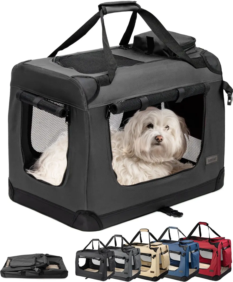 Lionto Honden Transportbox Opvouwbaar 60x42x44cm