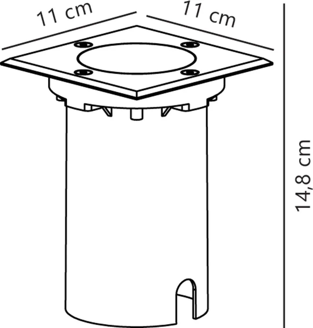 Nordlux Andor Grondspot GU10 IP67 - 15W - Ø11cm - Metaal