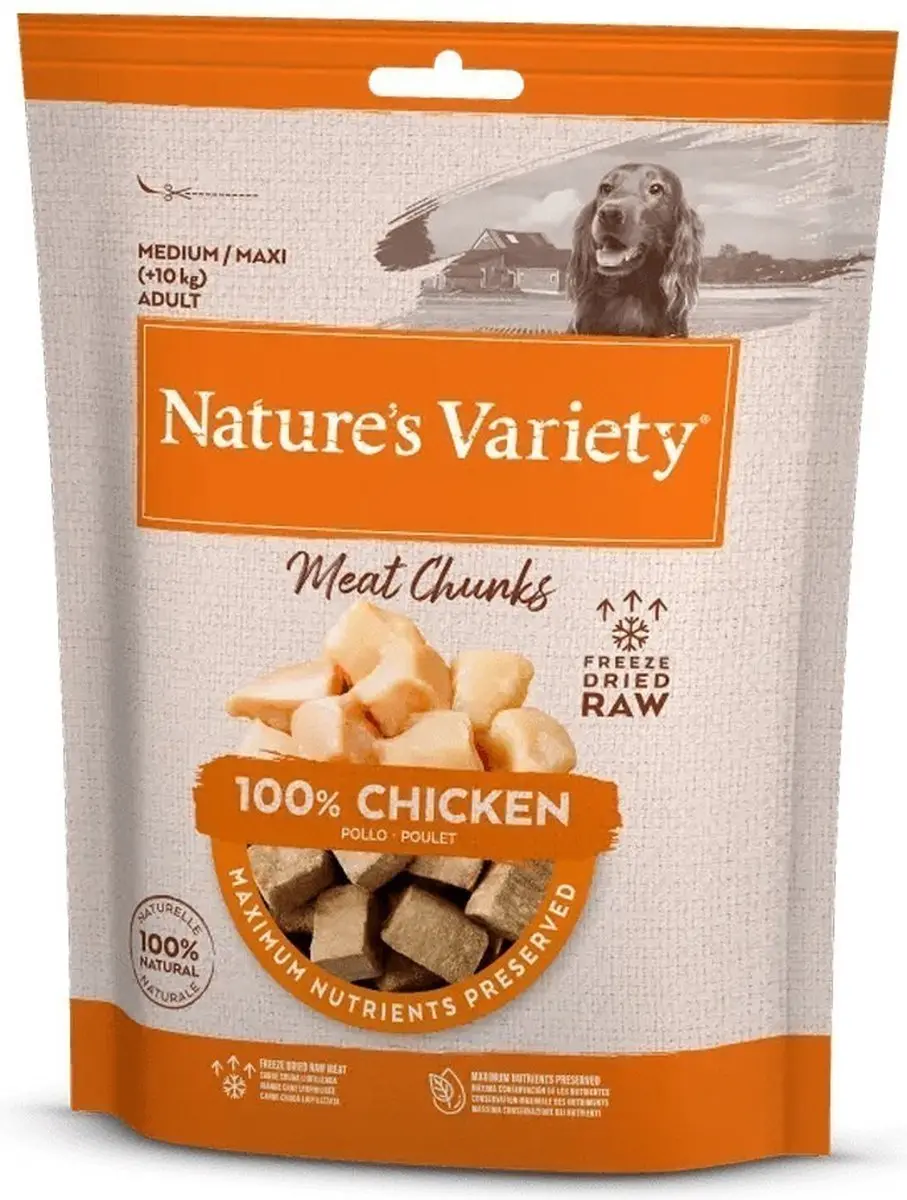 Nature's Variety Freeze Dried Hondensnacks Kip - 50g - afbeelding 2 van 3