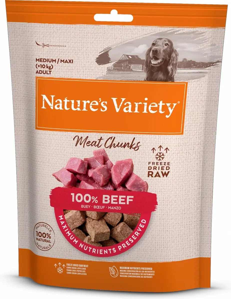 Nature's Variety Freeze Dried Hondensnacks Kip