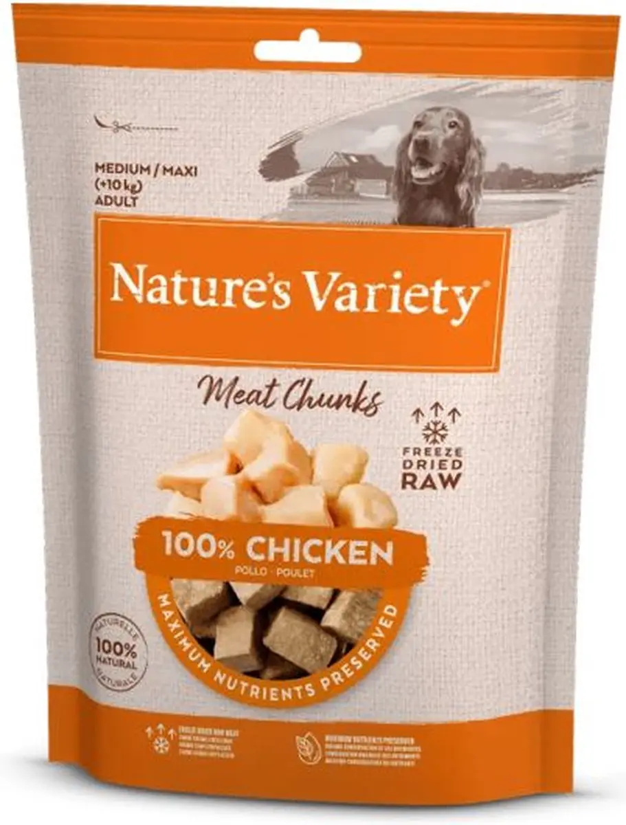 Nature's Variety Freeze Dried Hondensnacks Kip - 50g - afbeelding 3 van 3