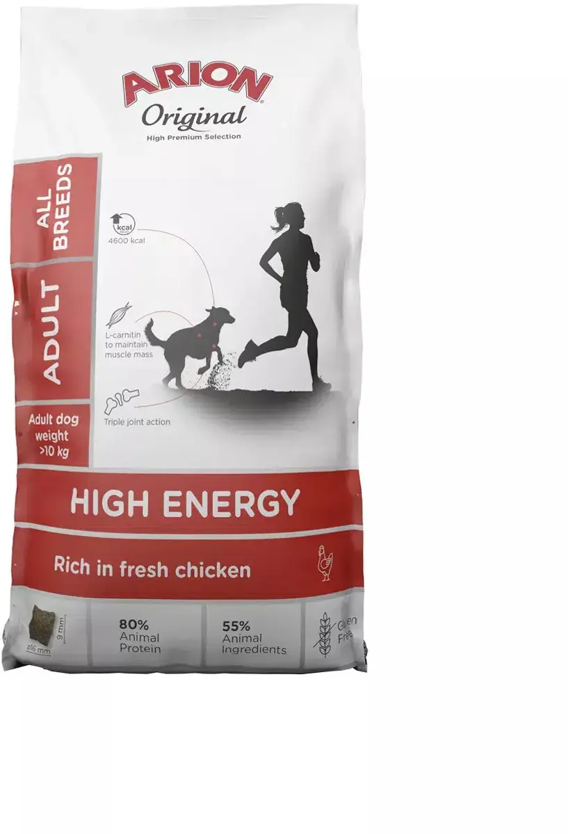 Arion Original All Breed High Energy hondenvoer 12kg - afbeelding 2 van 2