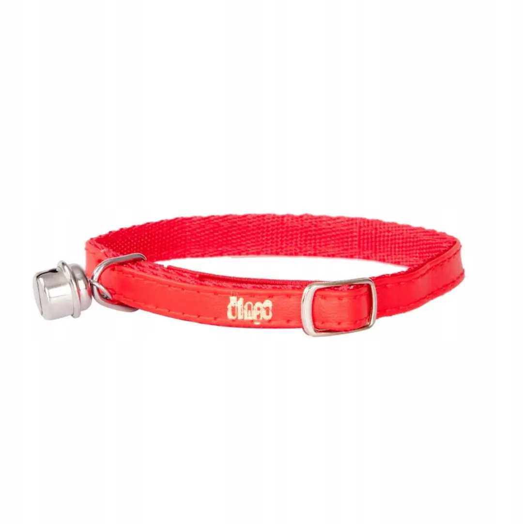 Dingo Katten Halsband Basic Rood met Belletje
