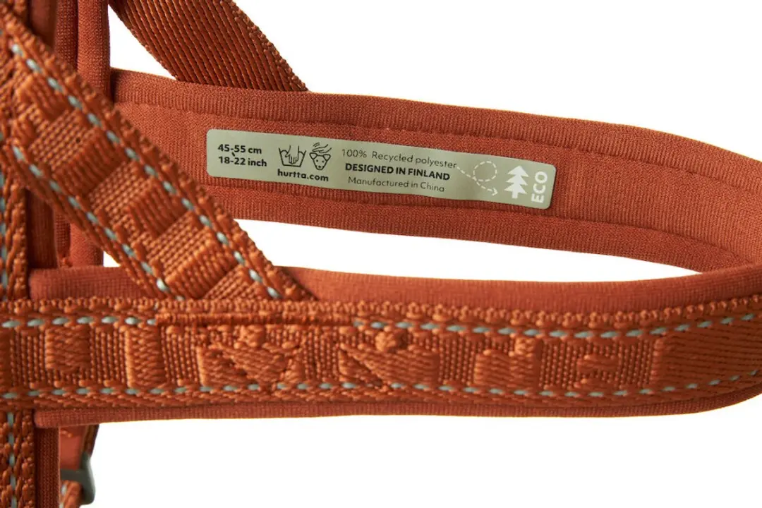 Hurtta Casual Eco Hondenharnas - 45-55 cm - Kaneel - afbeelding 4 van 5