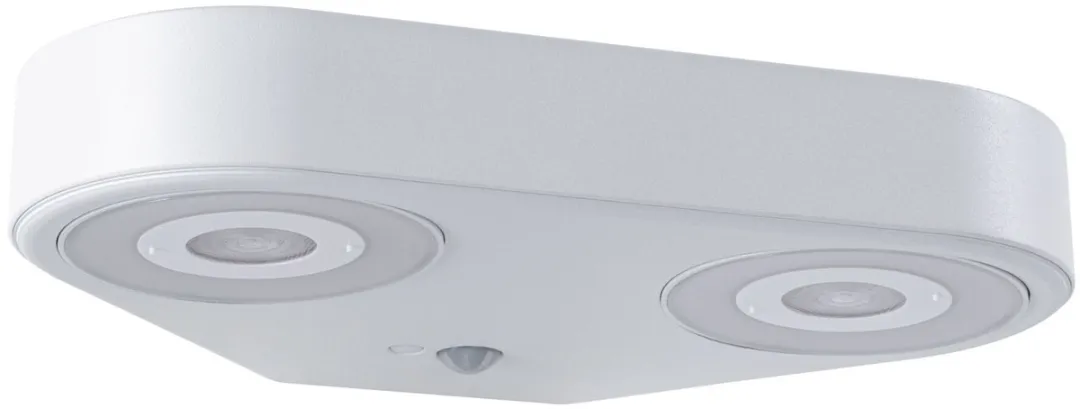 Paulmann Silma LED Wandarmatuur Buiten - 2x5,5W 3000K - IR Bewegingsmelder - IP44 - Wit