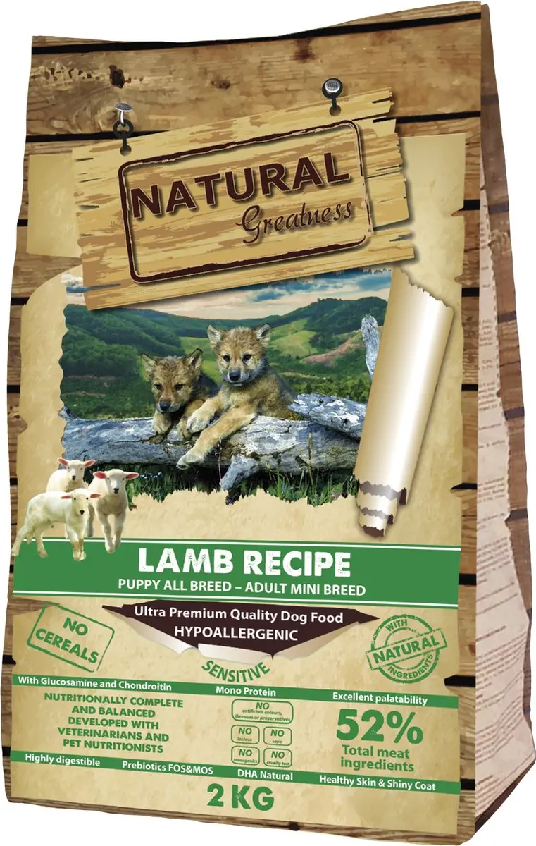 Natural Greatness Lam Sensitive Mini Hondenvoer