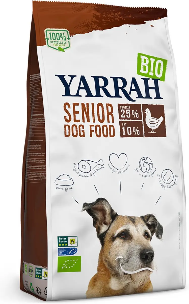 Yarrah Bio Hondenvoer Senior Kip 2kg