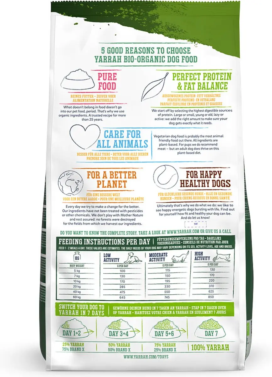 Yarrah Bio Hondenvoer Vegan 2kg - 4x - afbeelding 5 van 6