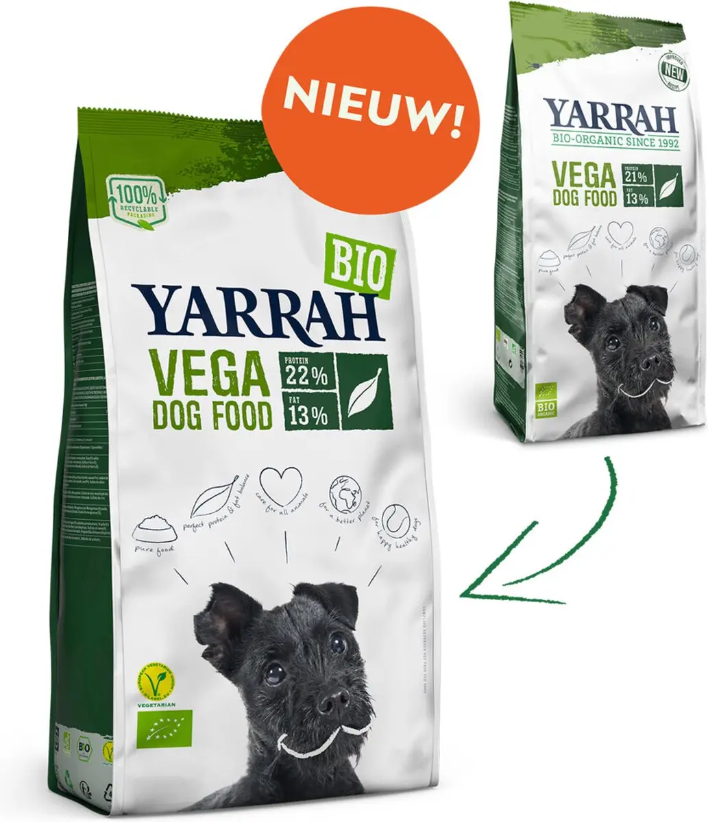 Yarrah Bio Hondenvoer Vegan 2kg - 4x - afbeelding 6 van 6