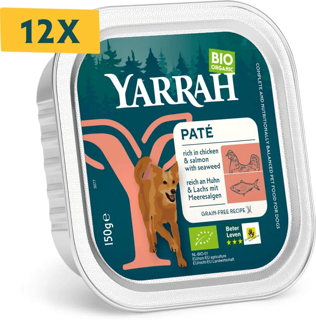 Yarrah Bio Hondenvoer Paté Kip & Zalm