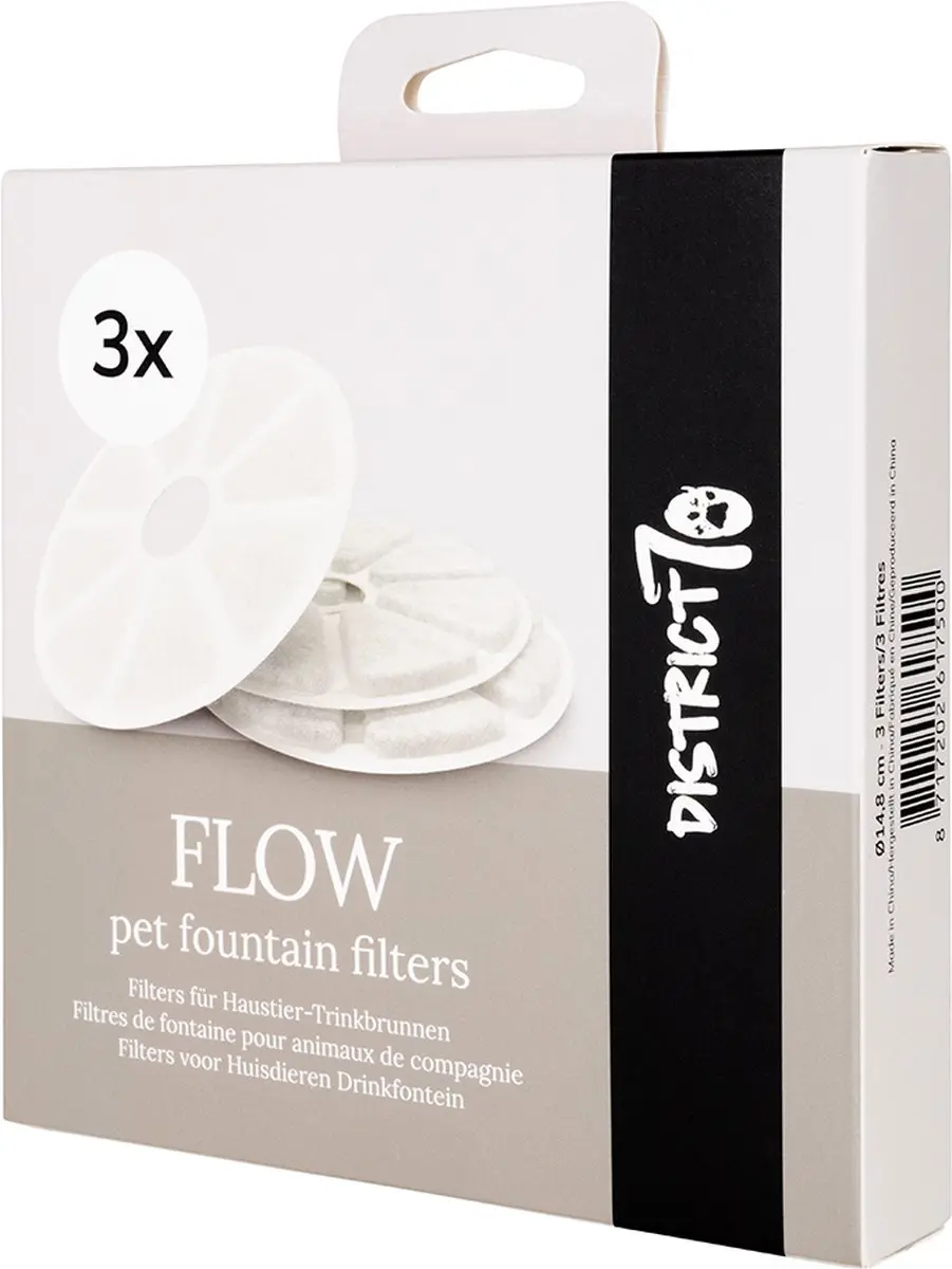 District 70 FLOW Filter voor Drinkfontein - 3-pack - afbeelding 2 van 4