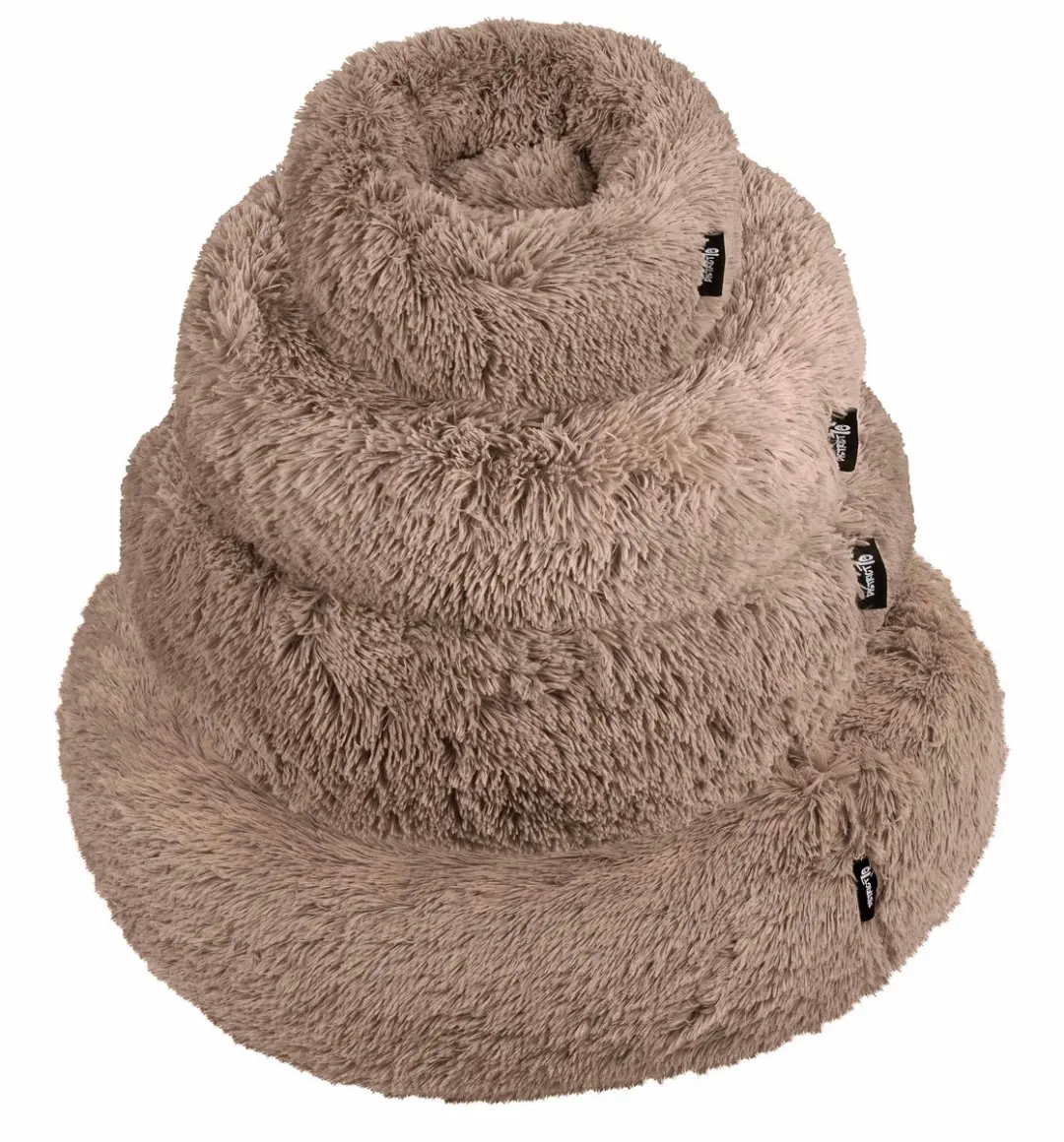District 70 FUZZ Donut Hondenmand - Ø100cm - Mocca - afbeelding 6 van 6