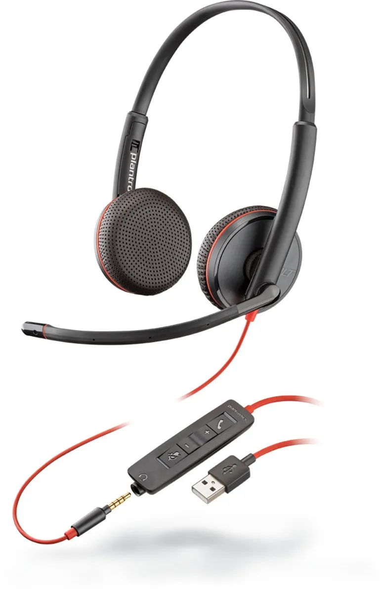 Poly C3225 Blackwire Hoofdtelefoon - USB-A - Zwart
