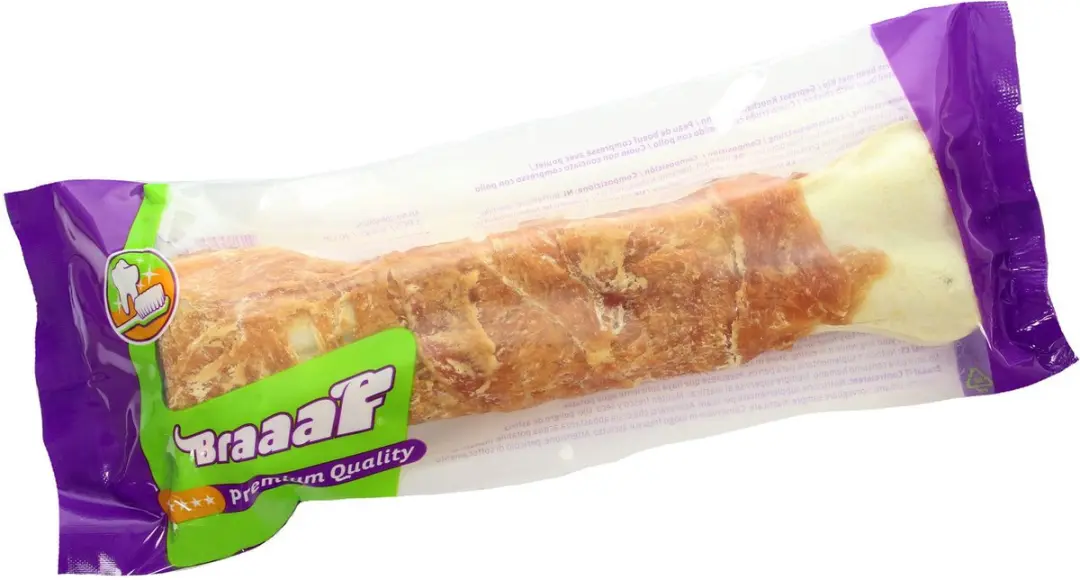 Braaaf Hondensnack Geperst Bot Kip 20 cm - 175g - afbeelding 5 van 6
