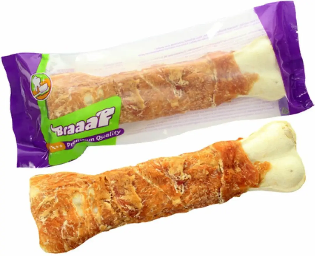Braaaf Hondensnack Geperst Bot Kip 20 cm - 175g - afbeelding 4 van 6