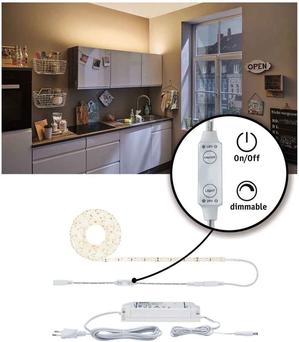 Paulmann SimpLED Power LED Strip Warm Wit 3m - 33W 1100lm/m