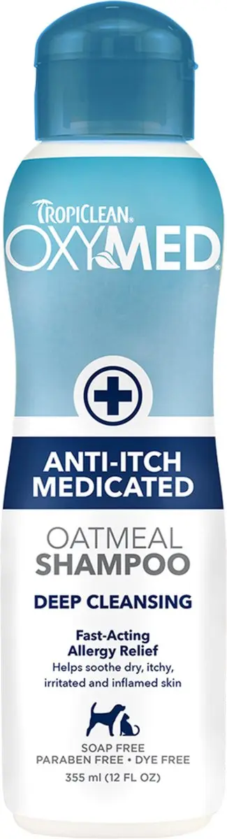 TropiClean OxyMed Anti-Jeuk Hondenshampoo