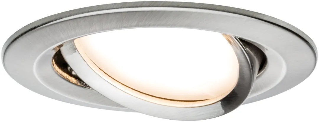 Paulmann Nova Plus Coin Basisset LED-inbouwlamp 3x6W 470lm 2700K - 84mm Staal geborsteld