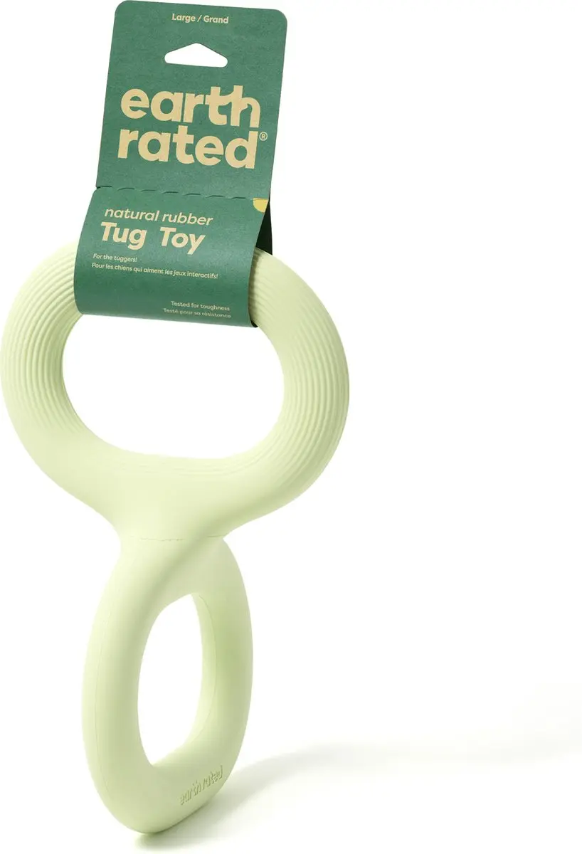 Earth Rated Tug Toy Rubber Hondenspeelgoed - L - Groen - afbeelding 2 van 6