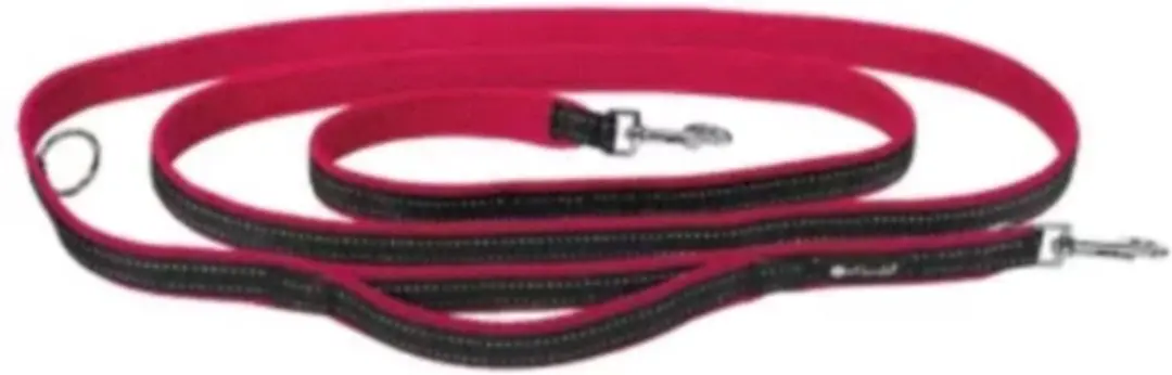 Petlando Dressuurlijn met veiligheids greep Outdoor Rood