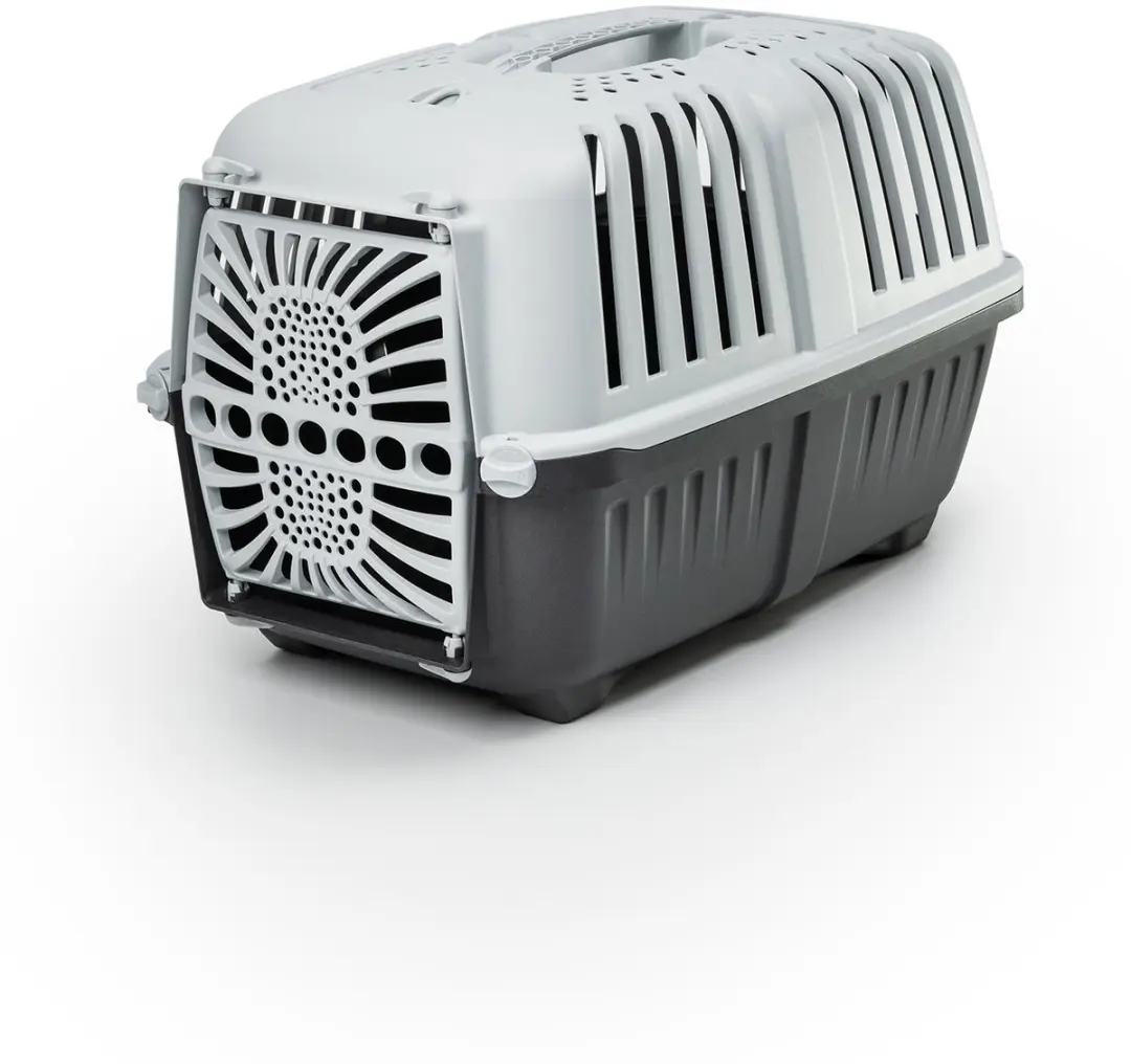 lionto kattentransportbox licht & makkelijk te dragen 55x36x36 cm antraciet