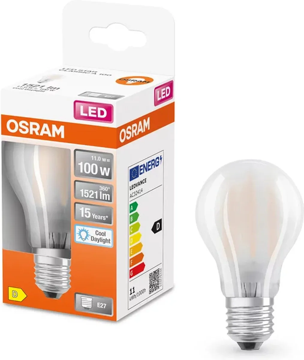Osram LED-lamp E27 11W Neutraalwit - Mat - 6500K