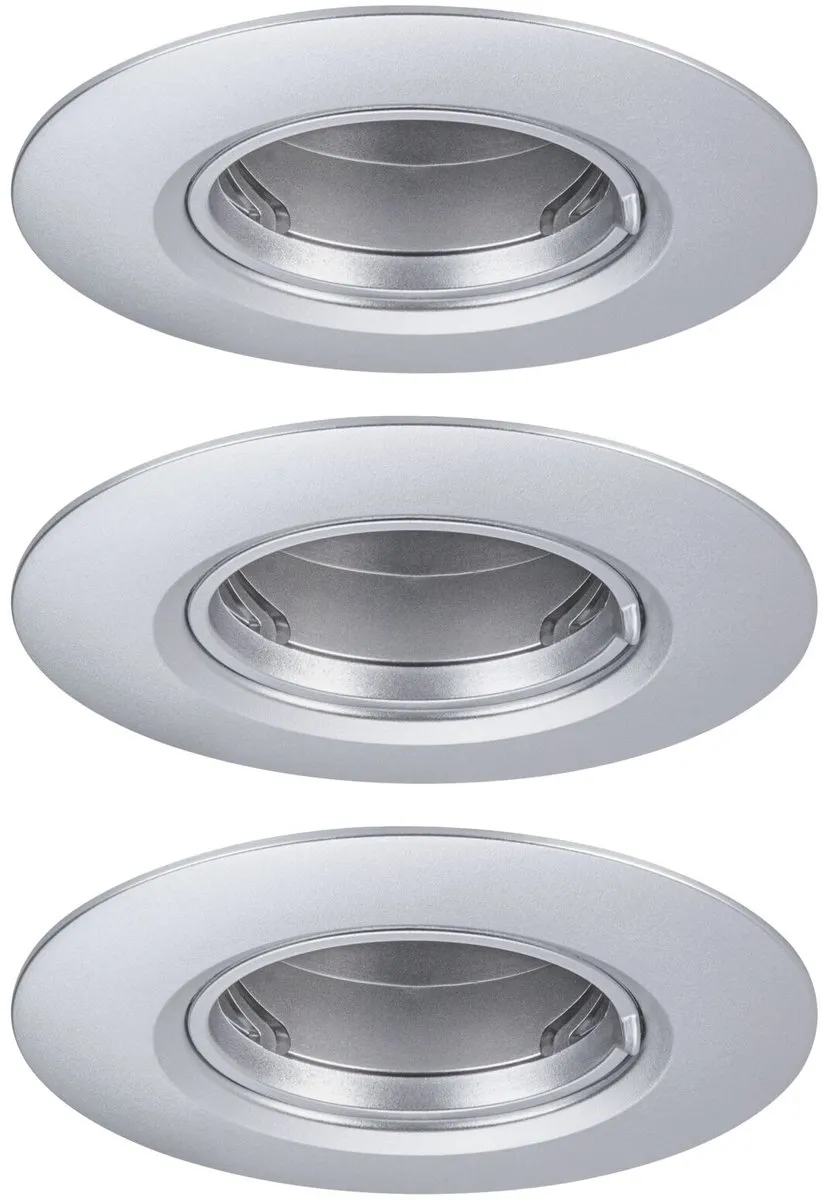 Paulmann Inbouwlamp Set 3x Star Rond 90mm GU10 - 3x10W - Chroom mat