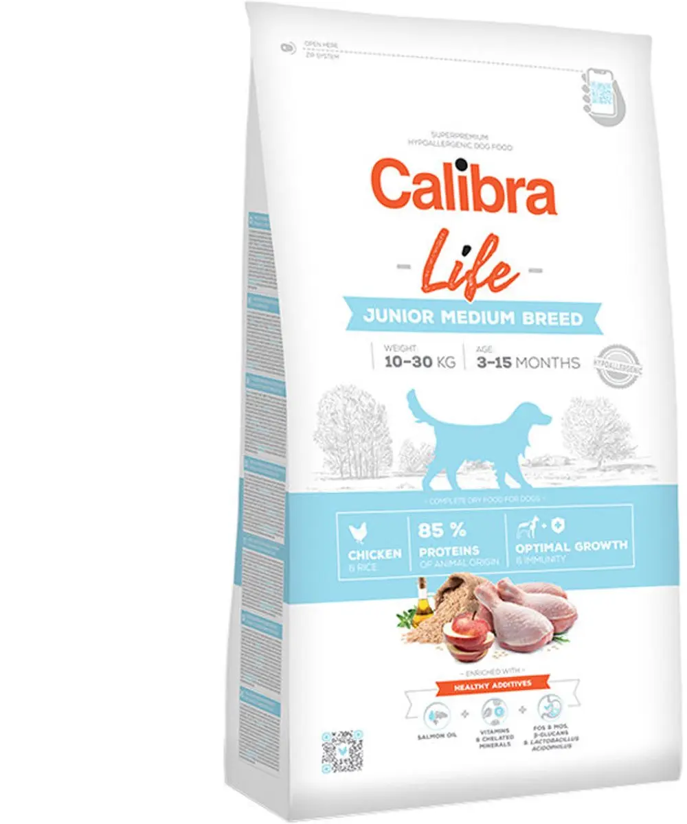 Calibra Dog Life Junior Medium Breed Kip 2,5 kg