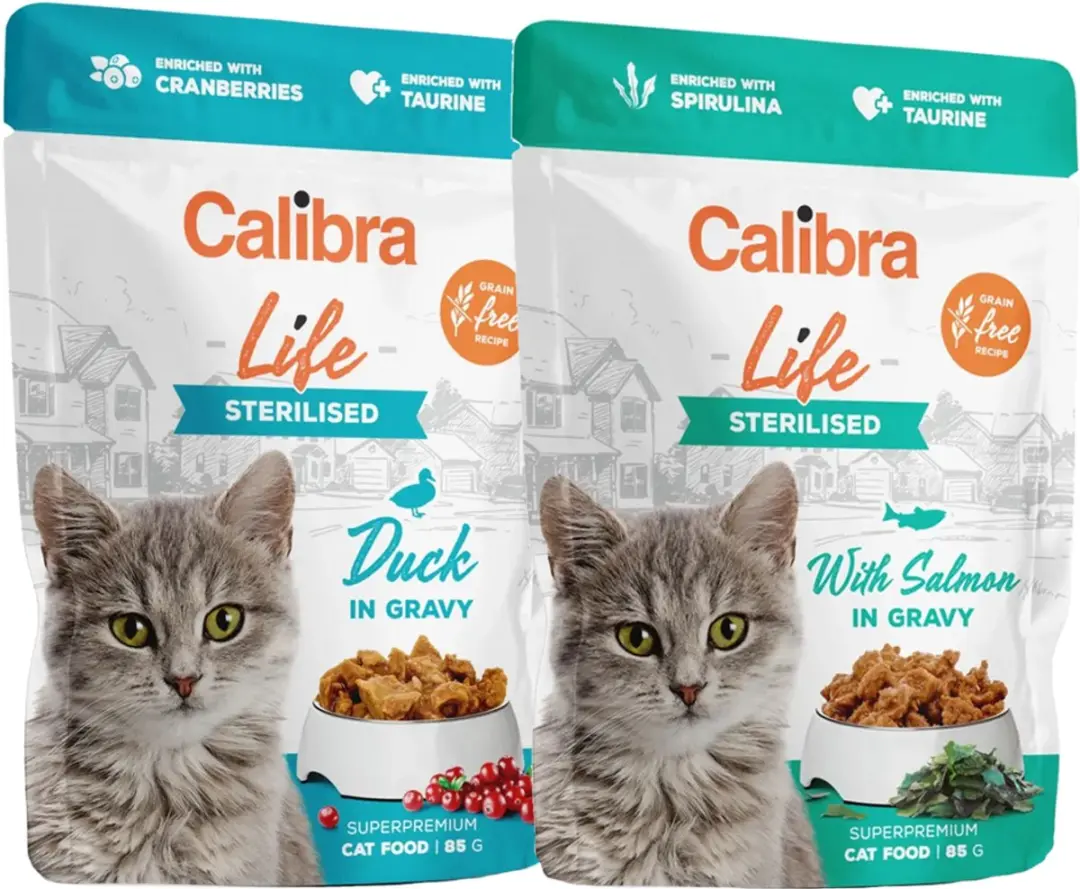 Calibra Life Sterilised Kattenvoer Eend in Gelei
