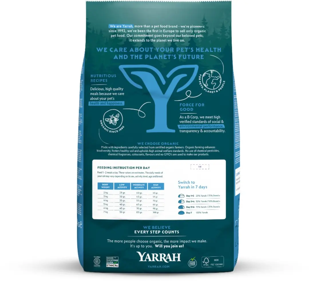 Yarrah Bio Kattenvoer Adult Vis 2,4 kg - afbeelding 2 van 6