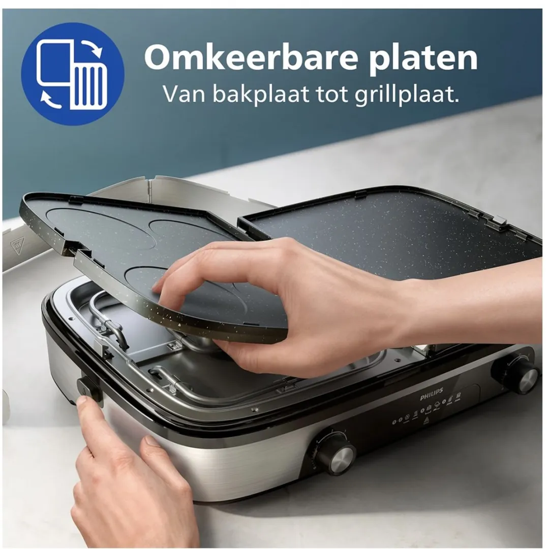 Philips HD6222/90 Grillplaat 2400W - Zwart