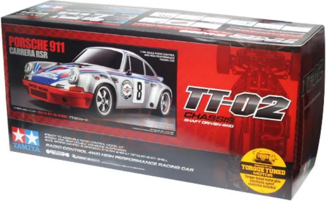 Tamiya TT-02 Porsche 911 Carrera RSR RC Auto