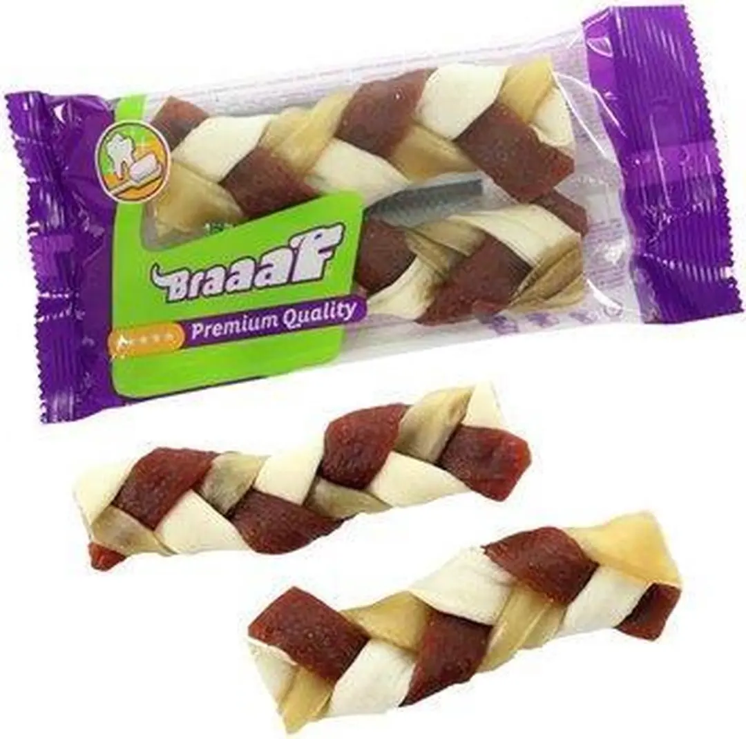 Braaaf Twister Vlecht Mini Hondensnack - 6cm - 60g - afbeelding 5 van 6