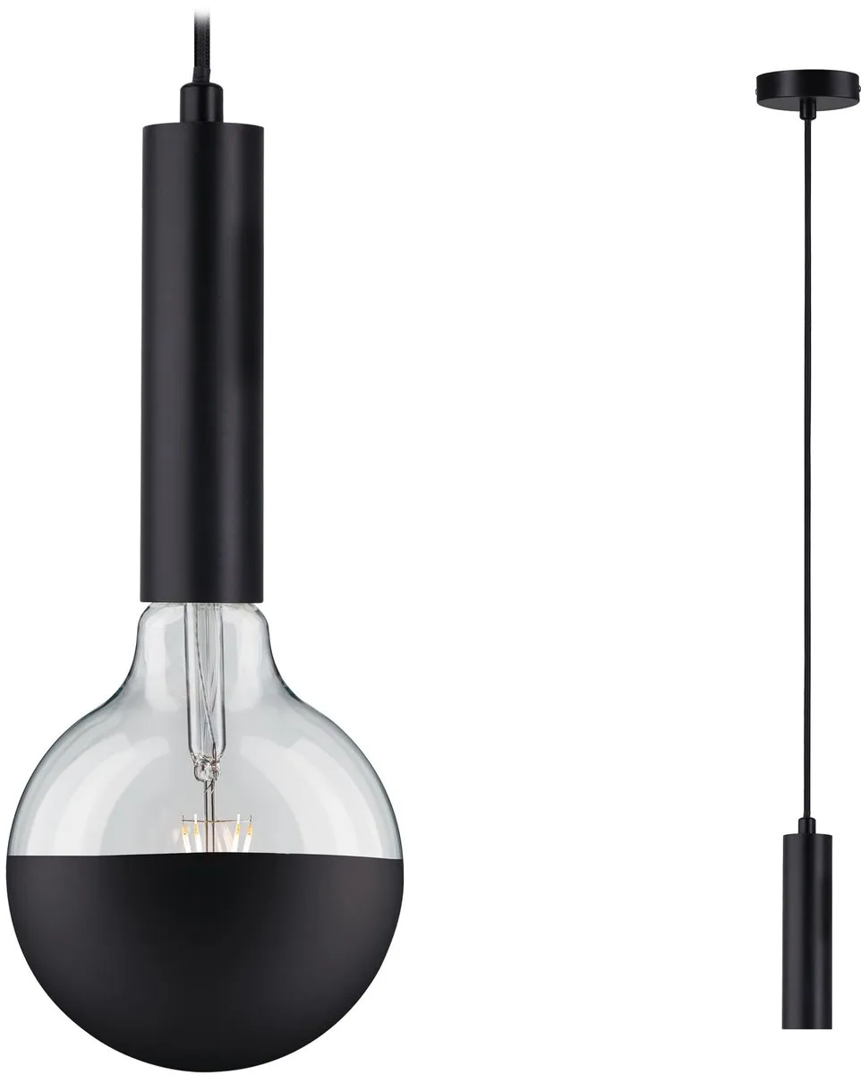 Paulmann Neordic Hanglamp Kine E27 60W - Zwart - afbeelding 2 van 6