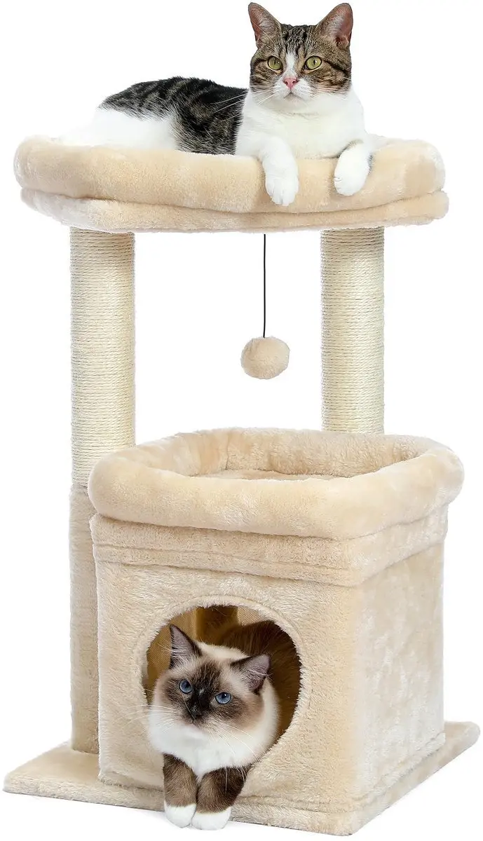 Kattentoren voor binnenkatten — Met krabpaal — Speelruimte & comfortabele ru