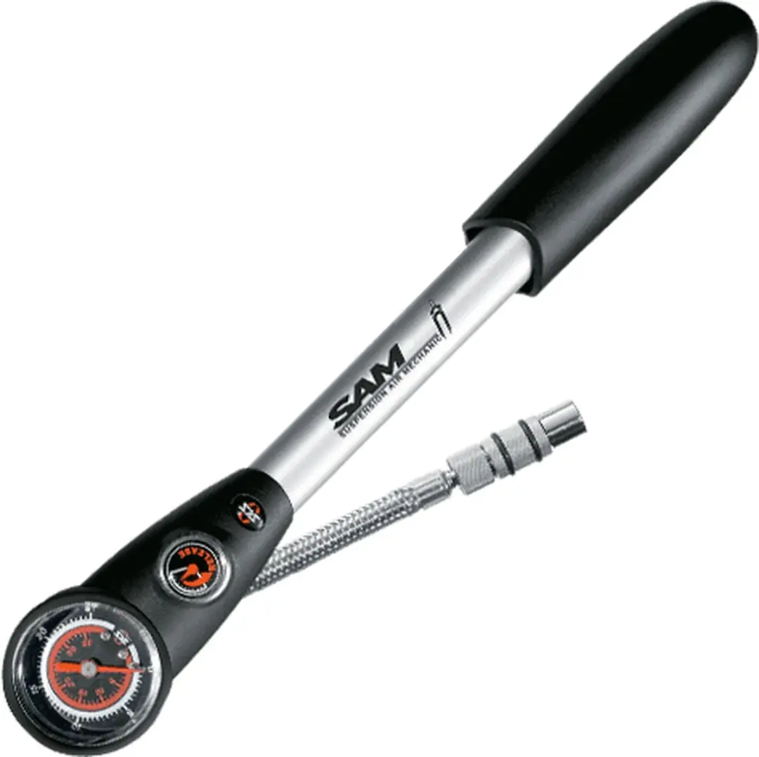 SKS Sam Suspension Handpomp met Drukmeter - 10-15 Bar - Zilver