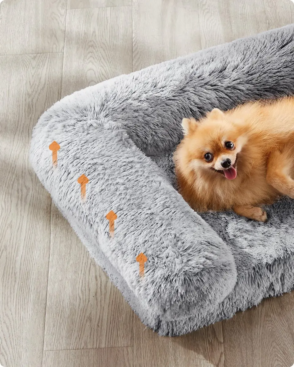 Feandrea FluffyHug Hondenbed M - 76x58cm - Grijs - afbeelding 3 van 6