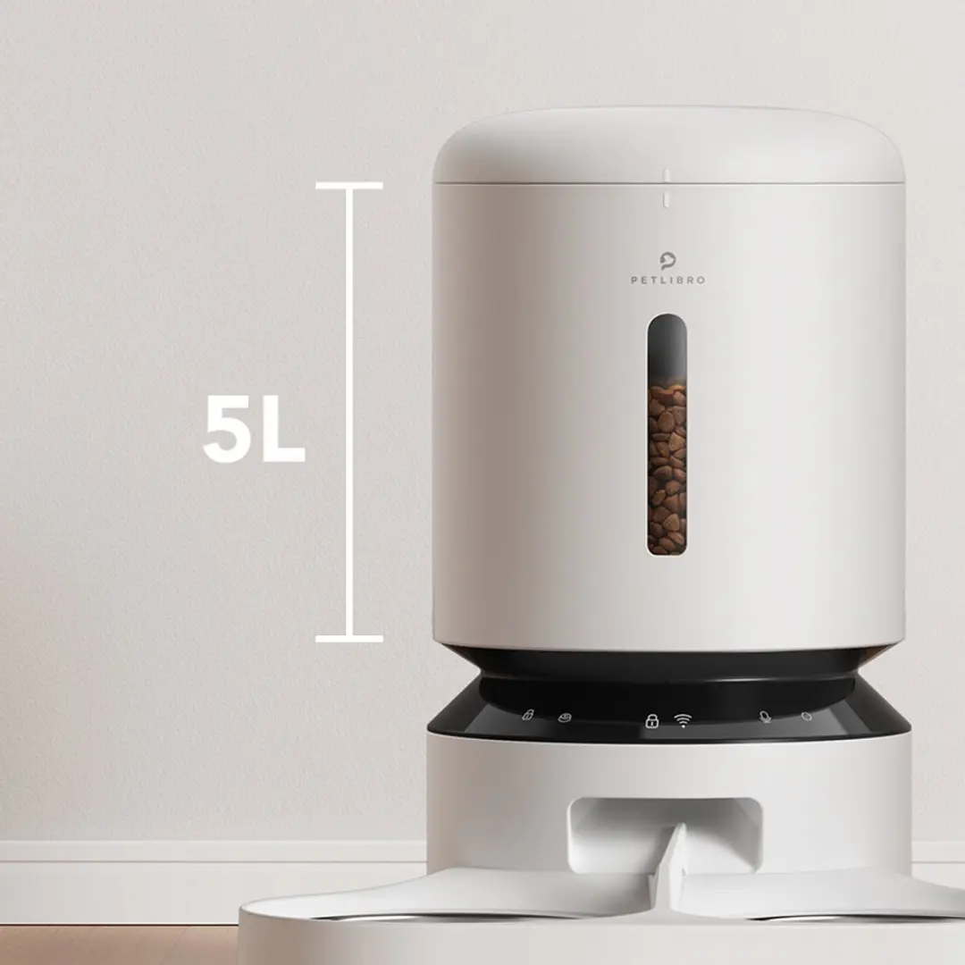 PETLIBRO Granary WiFi Automatische Voerbak 5L - Wit - afbeelding 6 van 6