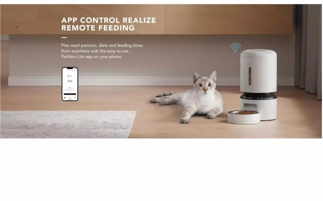 PETLIBRO Granary WiFi Automatische Voerbak 5L - Wit - afbeelding 3 van 6